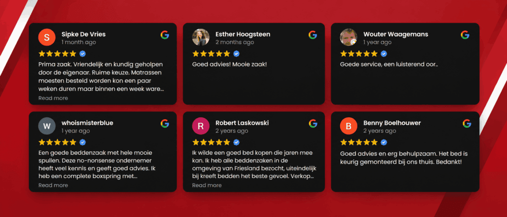 Kreeft bedden beoordeeld met een 4,9 van 5